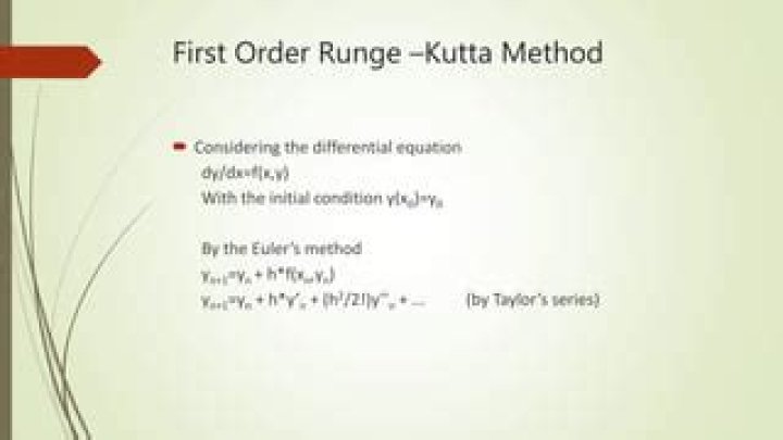 1st order Runge-Kutta method and Euler's method
