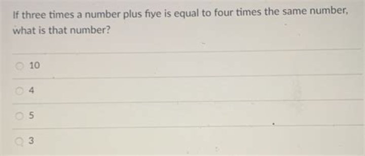 $3$ times a number, plus $4$, is equal to $10$