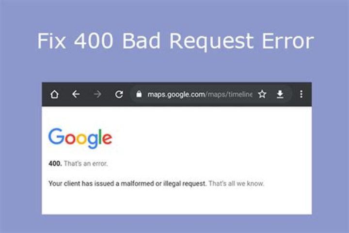 400 BAD request HTTP error code meaning?