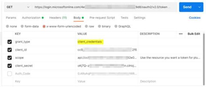 400 error for https://login.microsoftonline.com/common/oauth2/token post request React Typescript