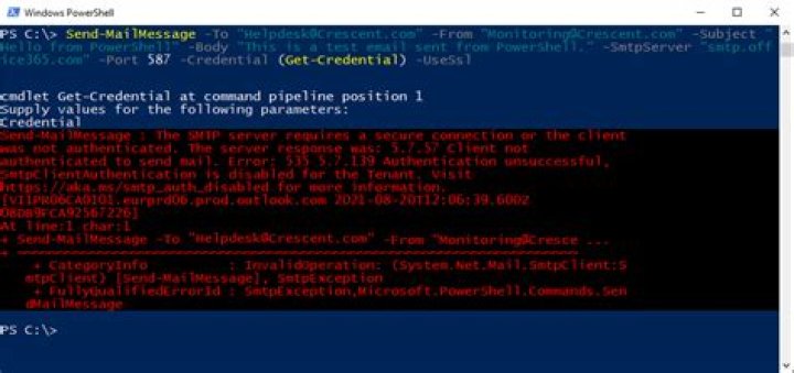 5.7.57 SMTP - Client was not authenticated to send anonymous mail during MAIL FROM error