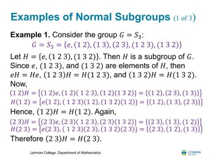 A characteristic subgroup is a normal subgroup