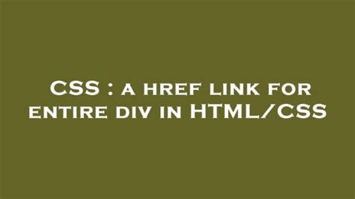 a href link for entire div in HTML/CSS