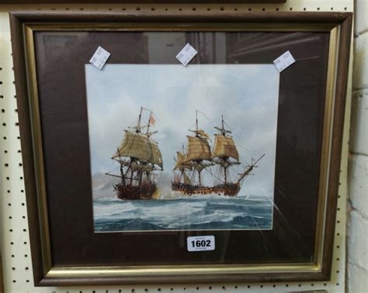A painting entitled, "The Admiral's Quandary"