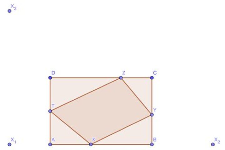 A quadrilateral inscribed in a rectangle