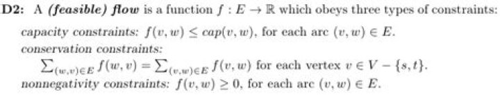 A small confusion in network flows (conservation constraints).