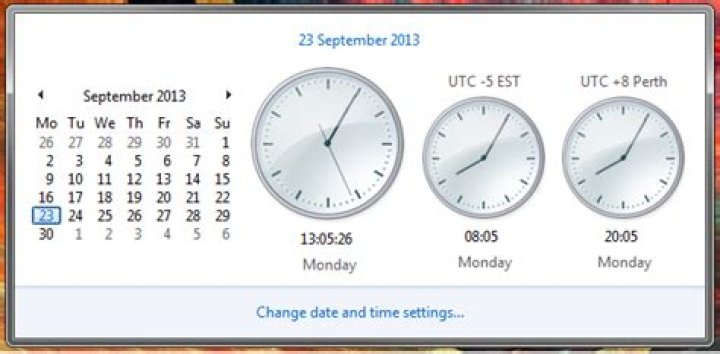 A Windows clock to show both UTC and local time?