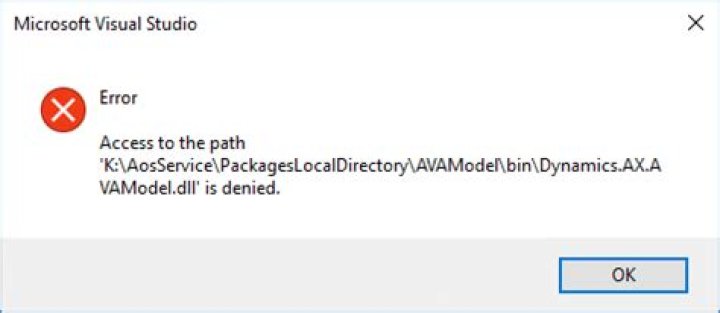 Access to the path is denied