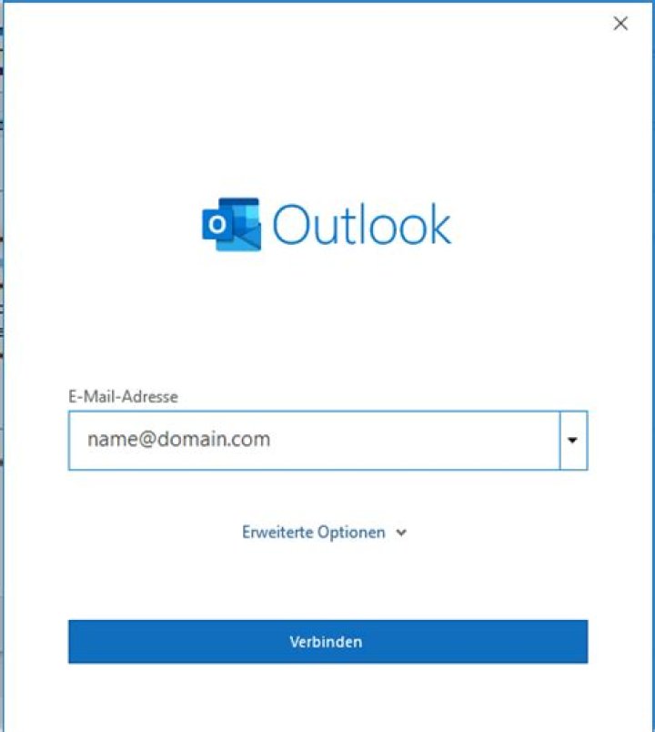 Add a second account with the same email address in Outlook