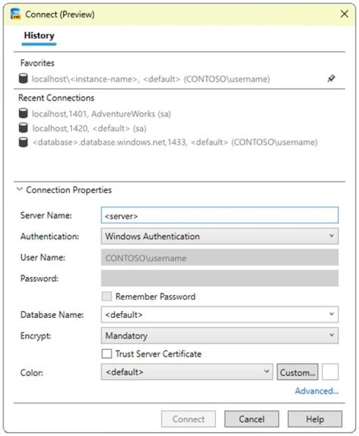 Add connection dialogue, with vpn option selected.