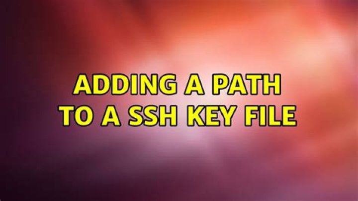 Adding a path to a ssh key file