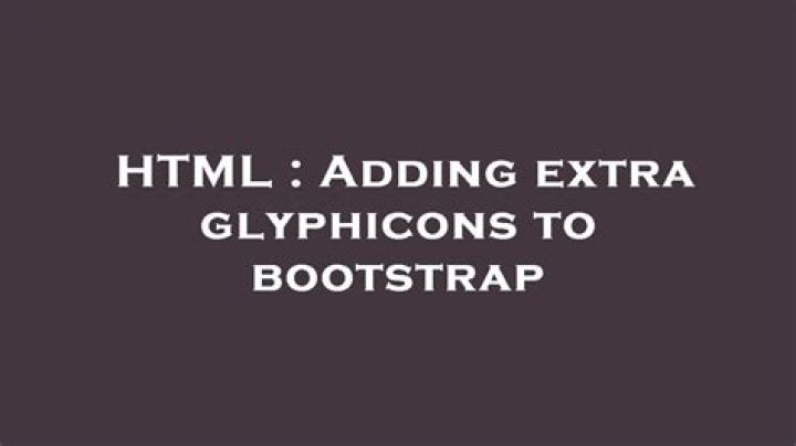 Adding extra glyphicons to bootstrap