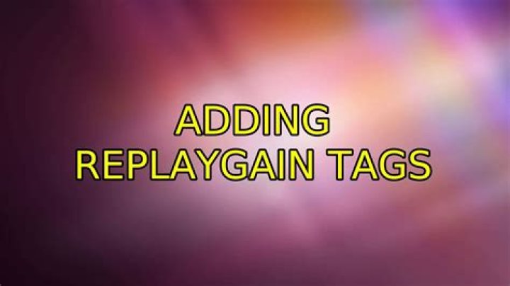 Adding ReplayGain tags