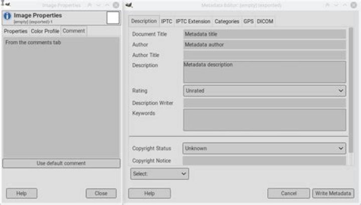 After I export a GIMP image from XCF to JPG, will my comments from the GIMP image still show up?