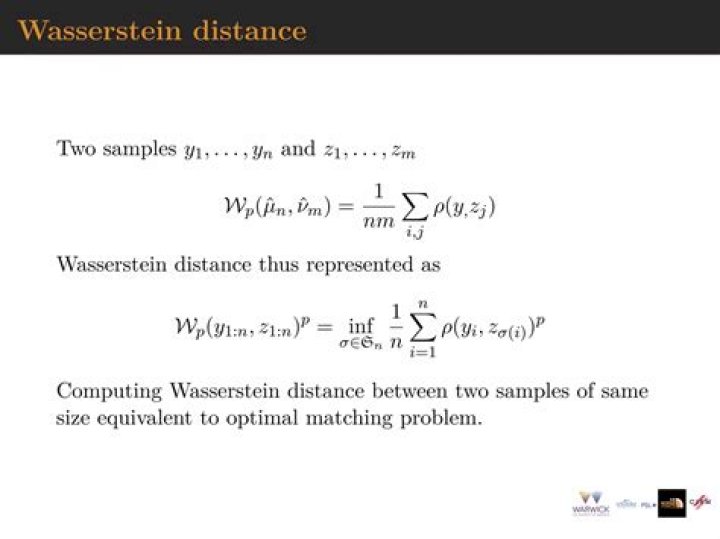 Algorithms to compute the Wasserstein distance between two discrete probability measures.