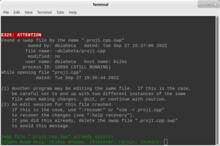 Alias to open last file edited in Vim