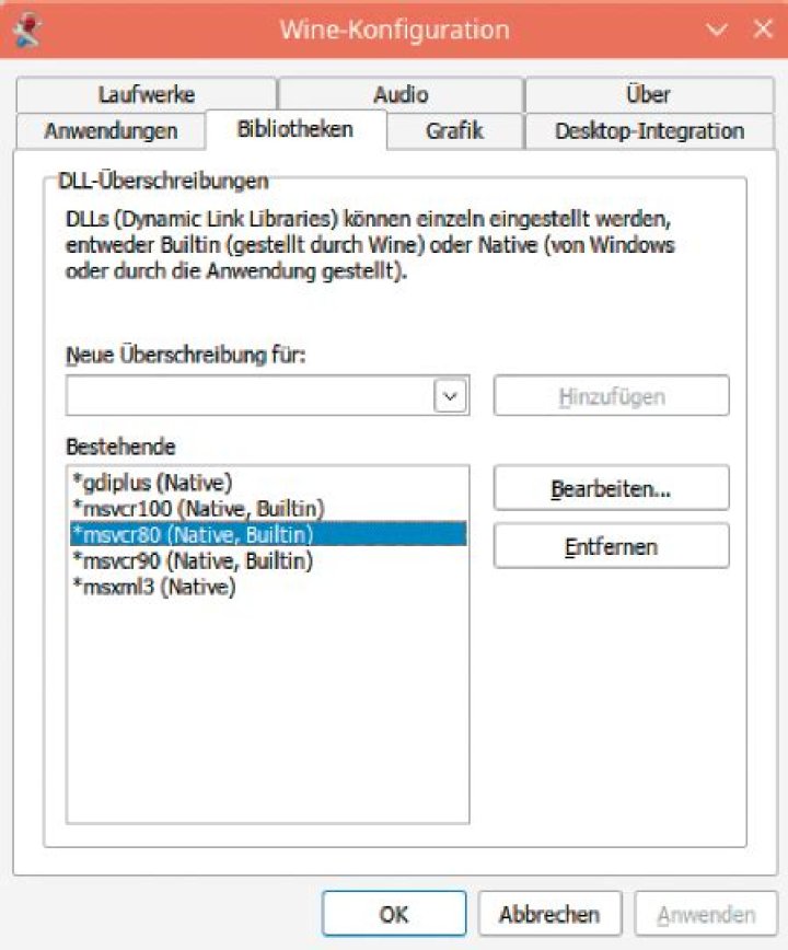 All windows dlls in wine