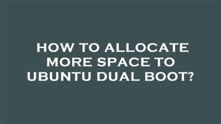 Allocating more space to ubuntu