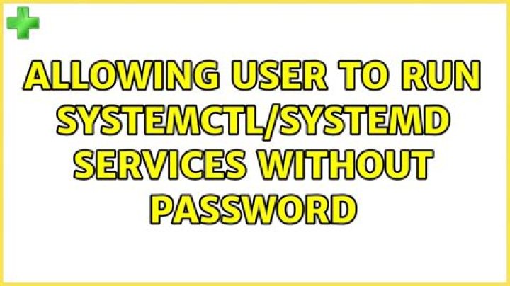 allowing user to run systemctl/systemd services without password