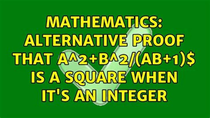 Alternative proof that $(a^2+b^2)/(ab+1)$ is a square when it's an integer