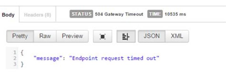 Amazon API gateway timeout