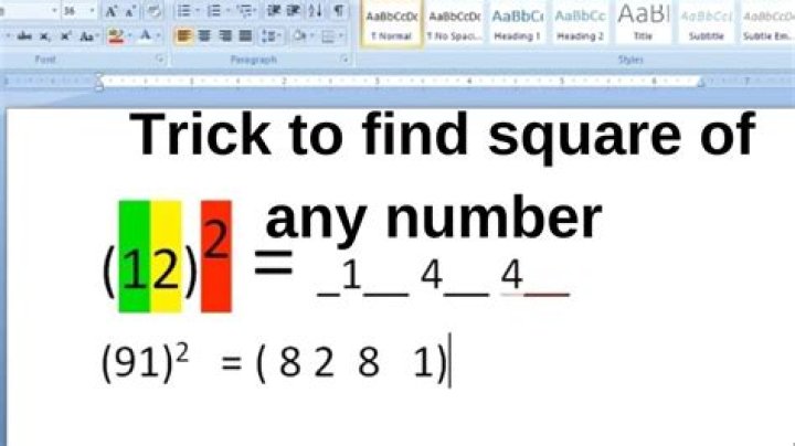 An algorithm to obtain square of any number.