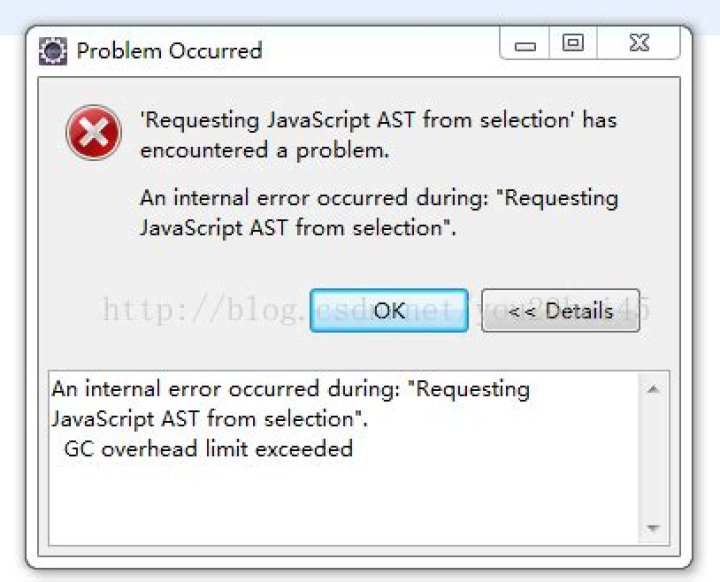 An internal error occurred during: 
