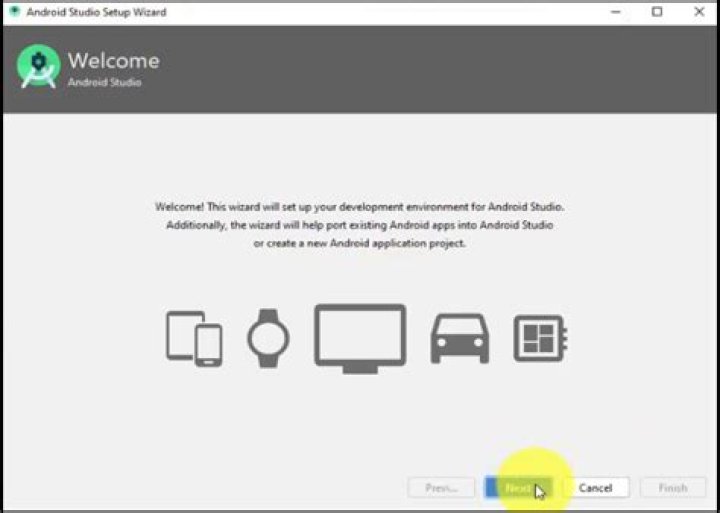 Android studio setup wizard