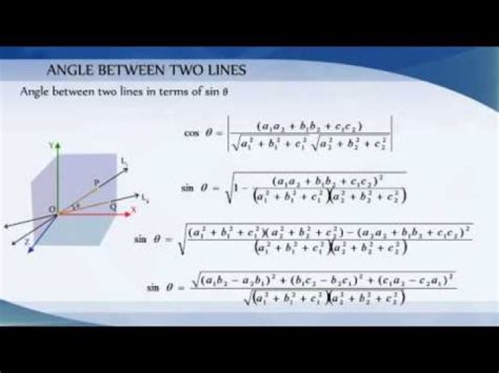 Angle between two 3D lines