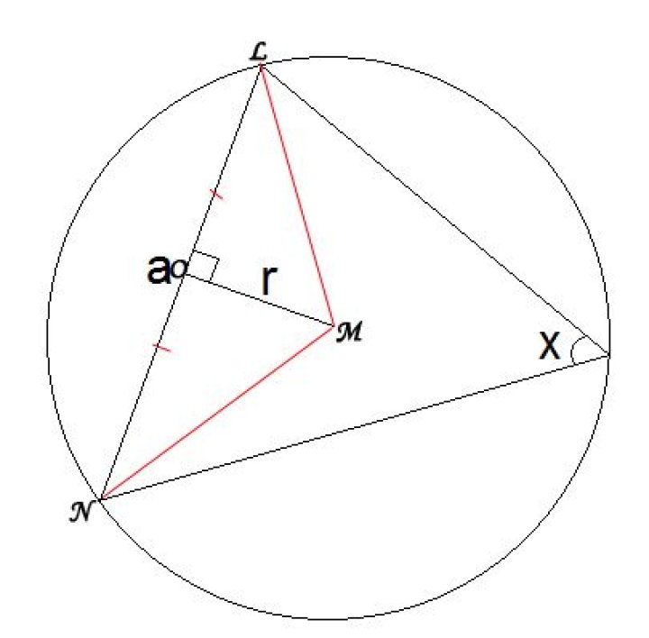 angle of an inscribed triangle
