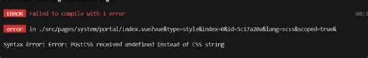 Angular ERROR: PostCSS received undefined instead of CSS string