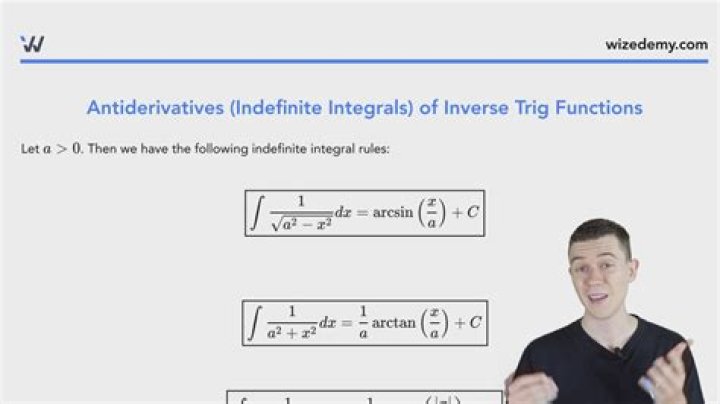 antiderivative around inverse trigonometric function
