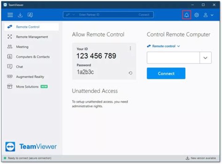 any method to update a deprecated Teamviewer version on a remote computer for which I have the admin credentials?