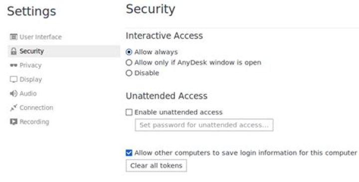 Anydesk on Ubuntu does not save Unattended Access Security Setting