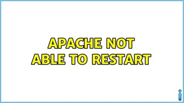Apache not able to restart