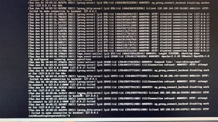 Apache proxy error failed to make connection to backend 127.0.0.1