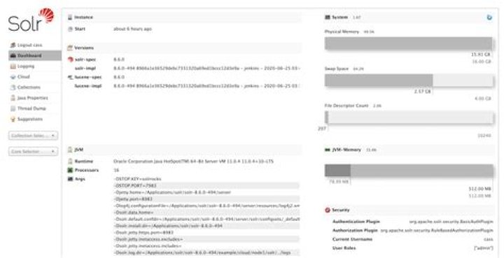 Apache Solr UI connection refused