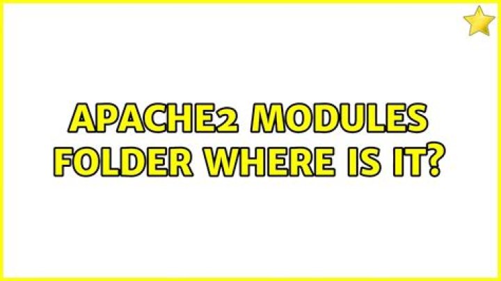 Apache2 modules folder where is it?
