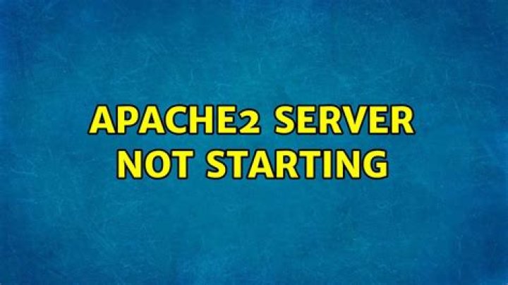 Apache2 Server not starting