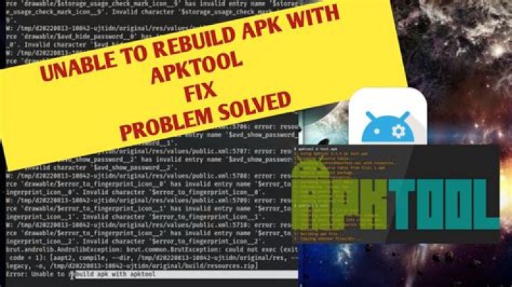 Apktool error Terminal inquiry