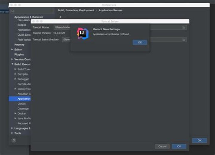 Application server libraries not found in IntelliJ