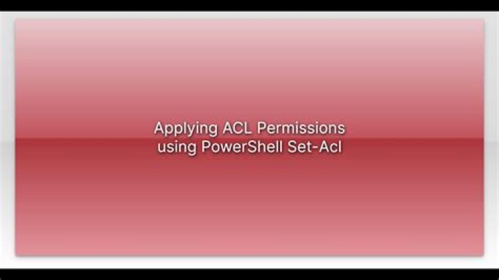 Applying ACL Permissions using PowerShell Set-Acl