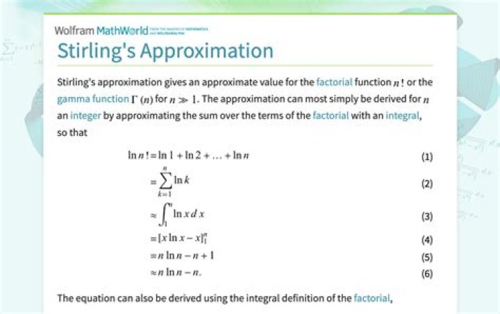 Approximating log of factorial