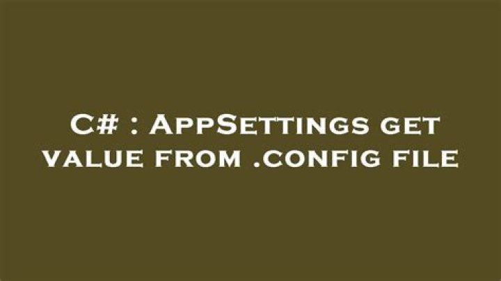 AppSettings get value from .config file