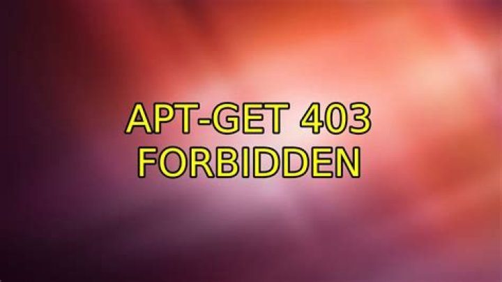 apt-get 403 Forbidden