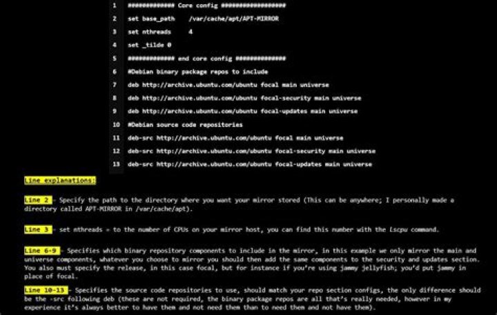 Apt-mirror key question