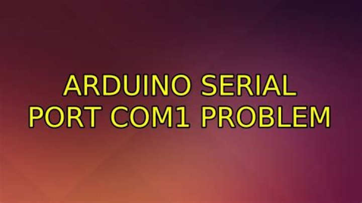 Arduino serial port COM1 problem