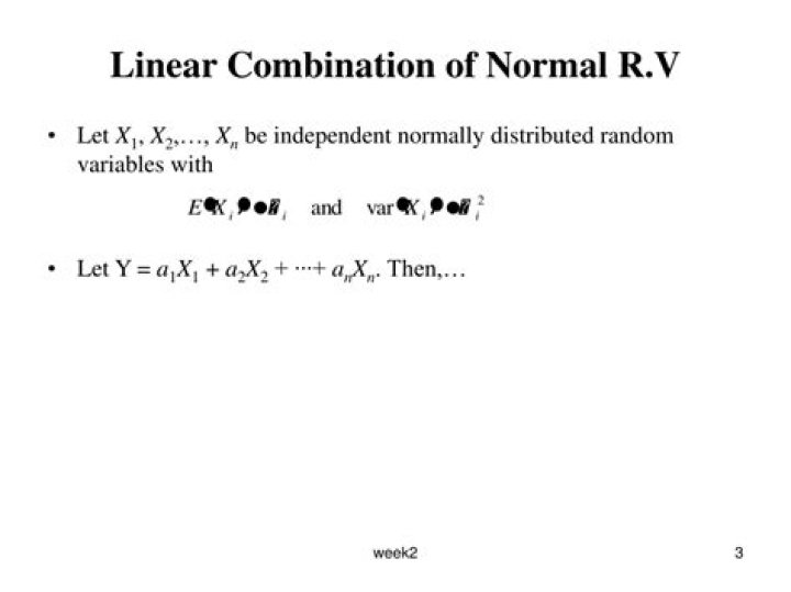 Are any linear combination of normal random variables, normally distributed?
