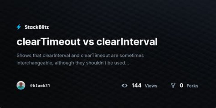 Are clearTimeout and clearInterval the same?