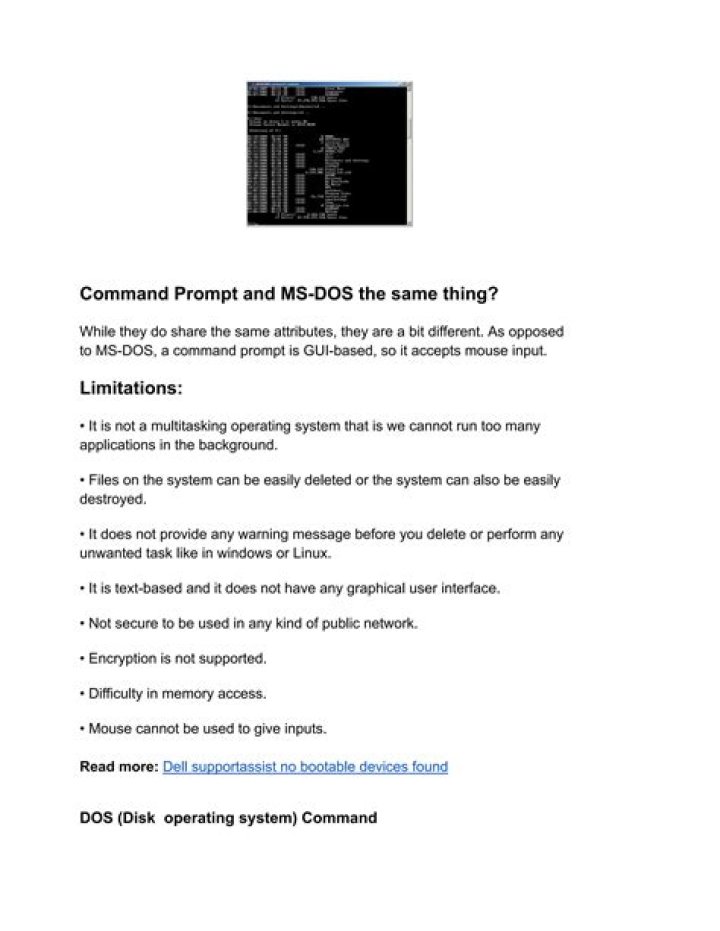 Are the Command Prompt and MS-DOS the same thing?